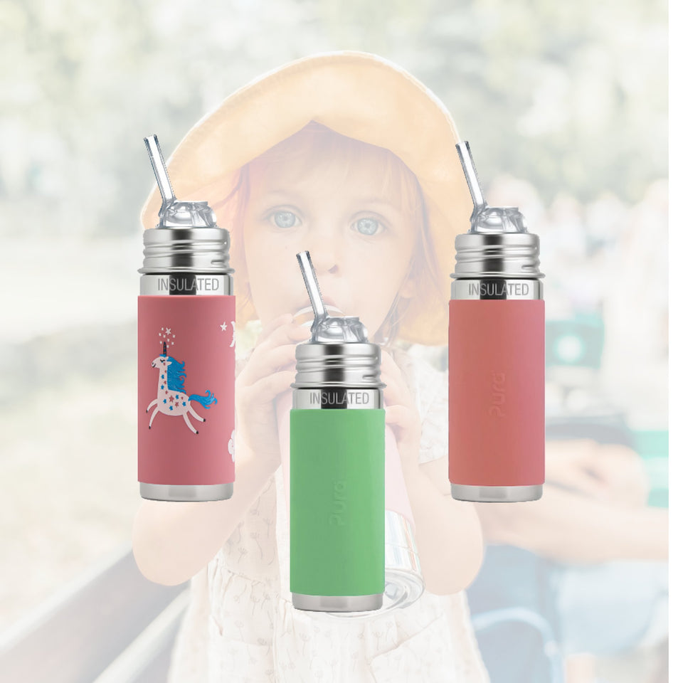 Insulated Drink Bottle With Straw