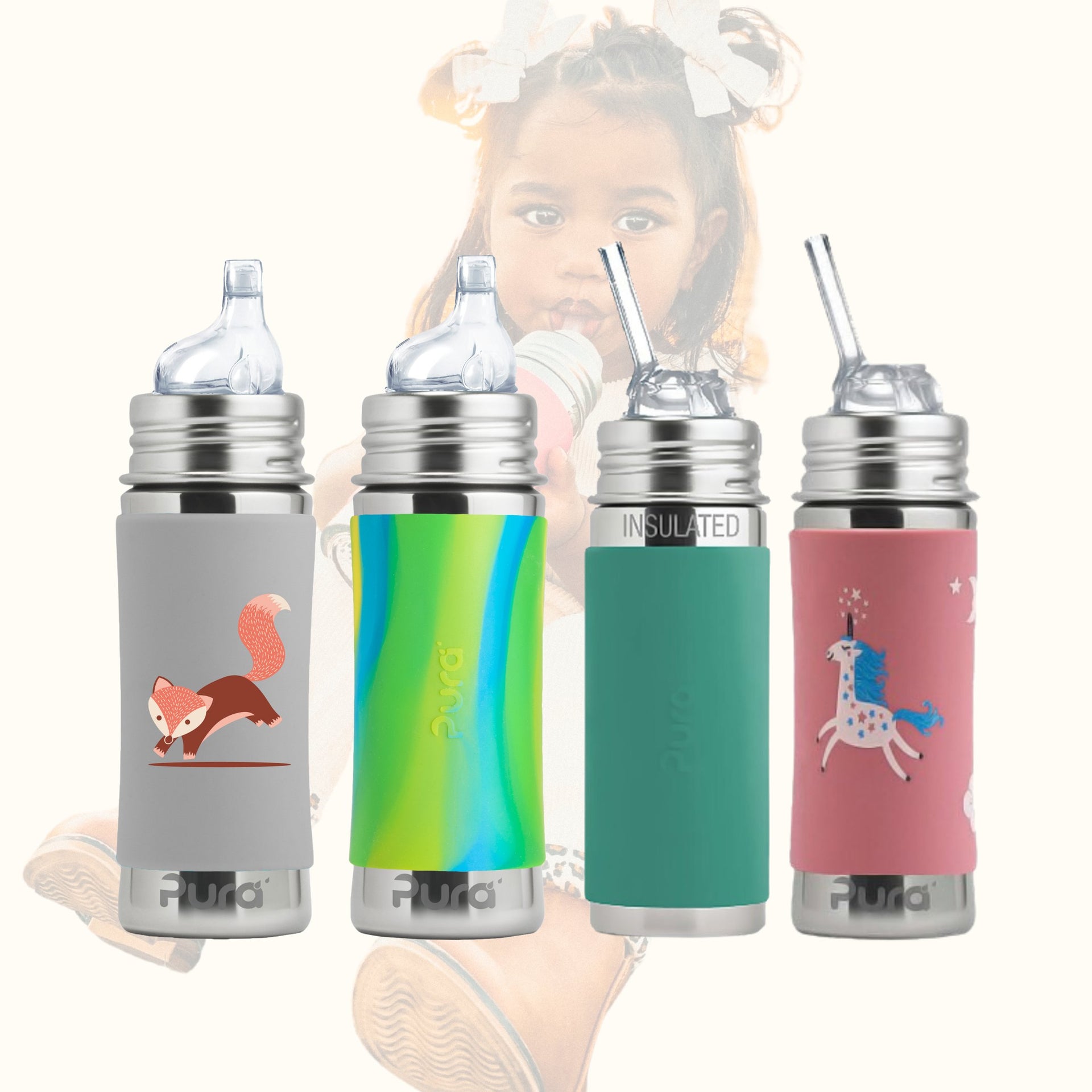 Pura Stainless Steel Sippy Cups