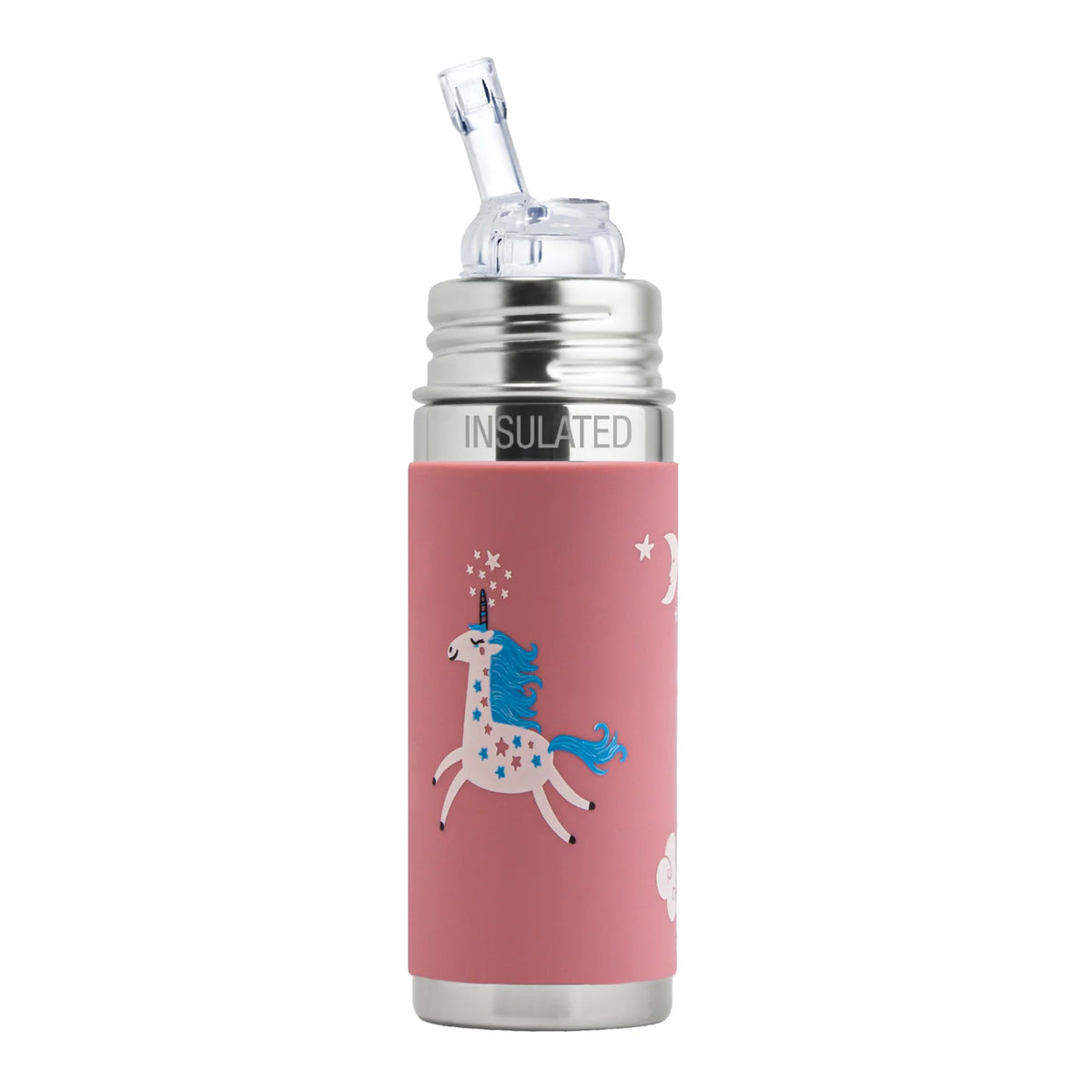 Pura Kiki® 260ml Insulated Original Straw Stainless Steel Bottle - Unicorn
