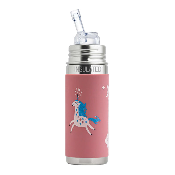 Pura Kiki® 260ml Insulated Original Straw Stainless Steel Bottle - Unicorn