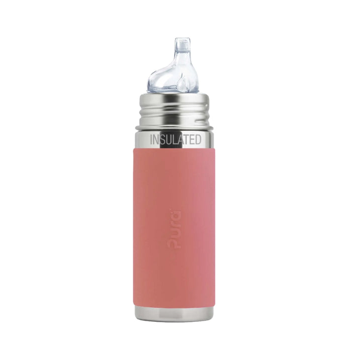 Pura Kiki® 260ml Insulated Toddler Sippy Stainless Steel Bottle - Rose