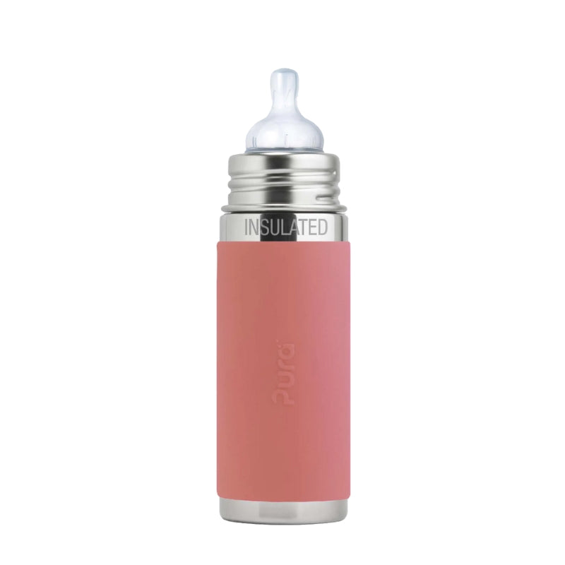 Pura Kiki® 260ml Insulated Infant Stainless Steel Bottle - Rose