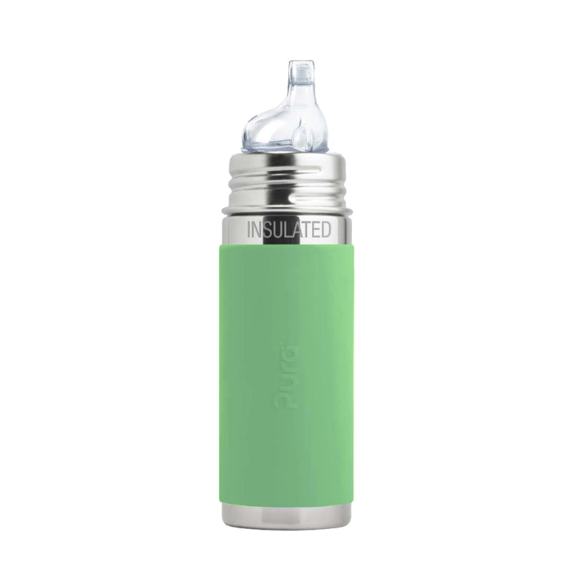 Pura Kiki® 260ml Insulated Toddler Sippy Stainless Steel Bottle - Moss