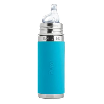 Pura Kiki® 260ml Insulated Toddler Sippy Stainless Steel Bottle - Aqua