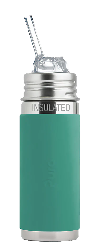 Pura Kiki® 260ml Insulated Kiddo Straw Stainless Steel Bottle - Mint