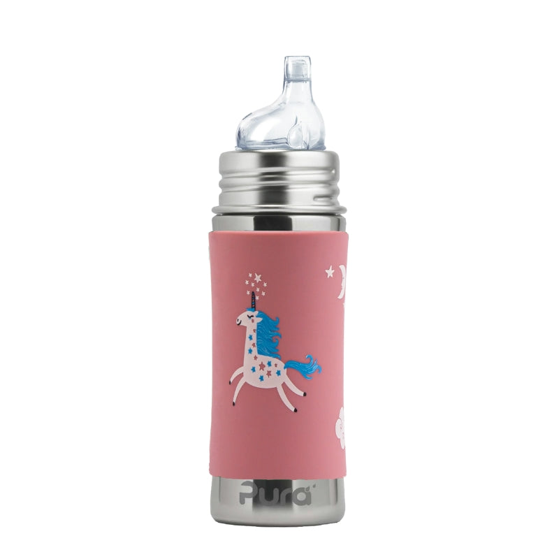 Pura Kiki® 325ml Toddler Sippy Stainless Steel Bottle - Unicorn