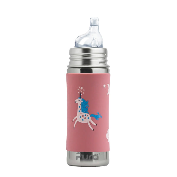 Pura Kiki® 325ml Toddler Sippy Stainless Steel Bottle - Unicorn