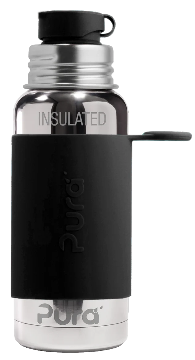 Pura Big Mouth® Sport 475ml Insulated Stainless Steel Bottle - Black