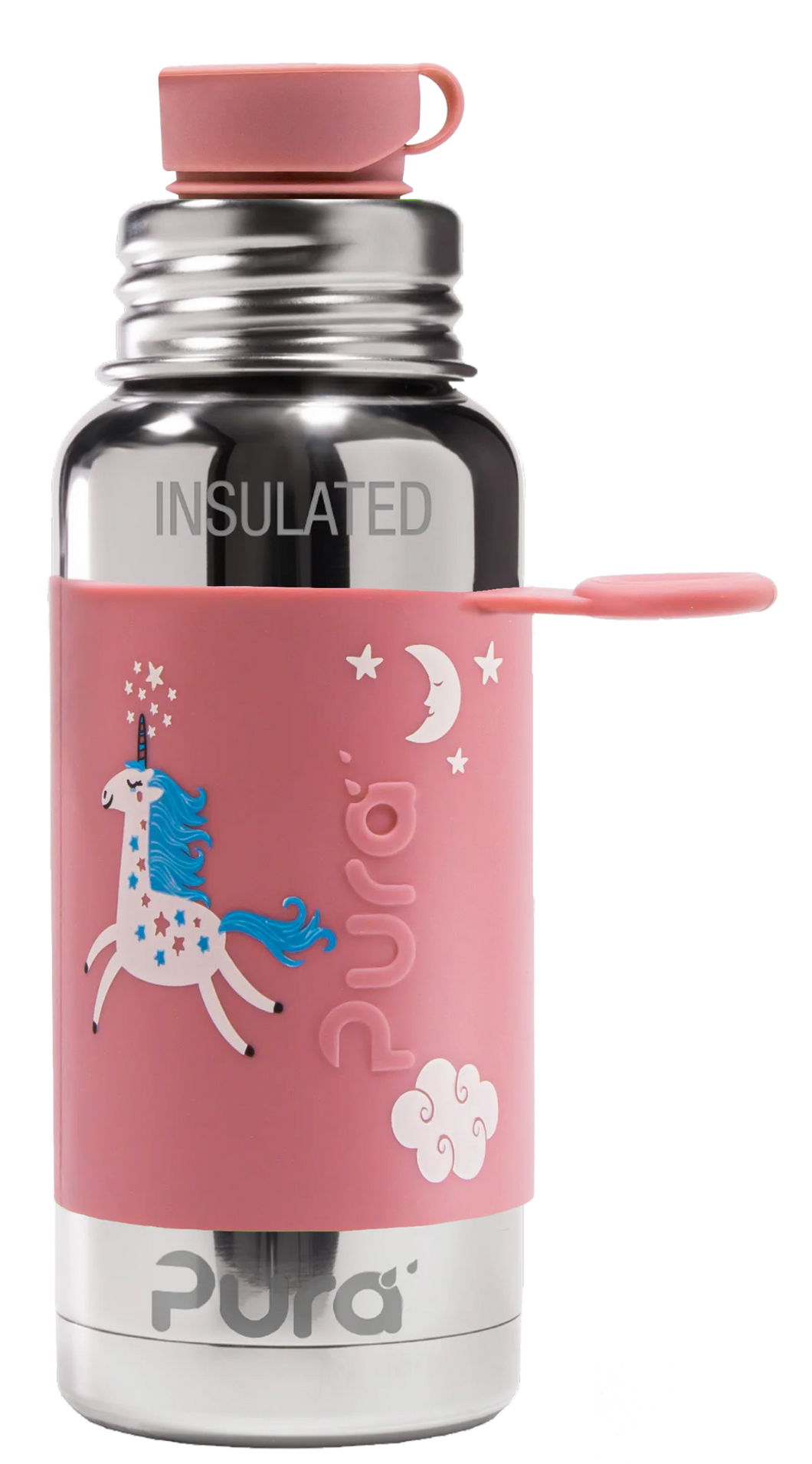 Pura Big Mouth® Sport 475ml Insulated Stainless Steel Bottle - Unicorn
