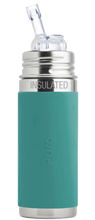 Load image into Gallery viewer, Pura Kiki 260ml Insulated Straw Stainless Steel Bottle - Moss