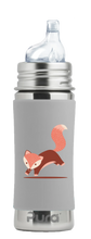 Load image into Gallery viewer, Pura Kiki 325ml Toddler Sippy Stainless Steel Bottle - Fox