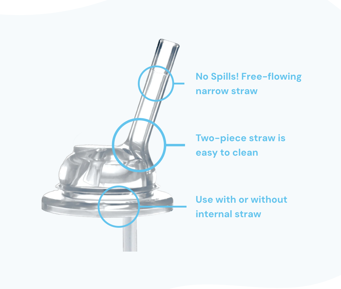 Pura Kiki® 325ml Kiddo Straw Stainless Steel Bottle - Aqua