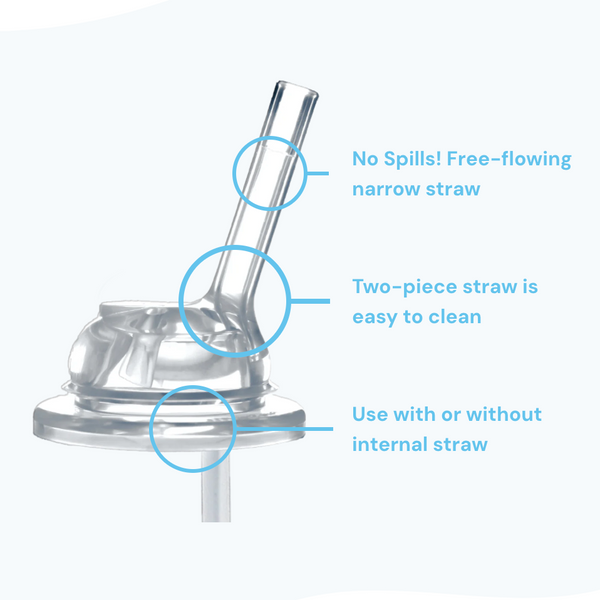 Pura Kiki® 325ml Kiddo Straw Stainless Steel Bottle - Aqua