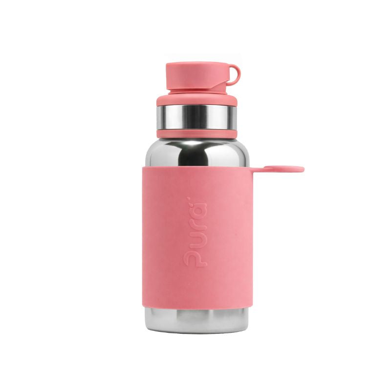 Pura Big Mouth® Junior Sport 550ml Stainless Steel Bottle - Rose