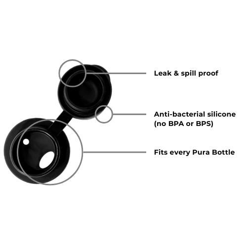 Pura Big Mouth® Sport 850ml Stainless Steel Bottle - Black