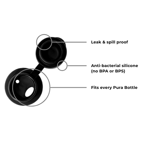Pura Big Mouth® Sport 650 Insulated Stainless Steel Bottle - Black