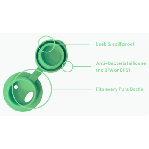 Pura Big Mouth® Junior Sport 550ml Stainless Steel Bottle - Moss