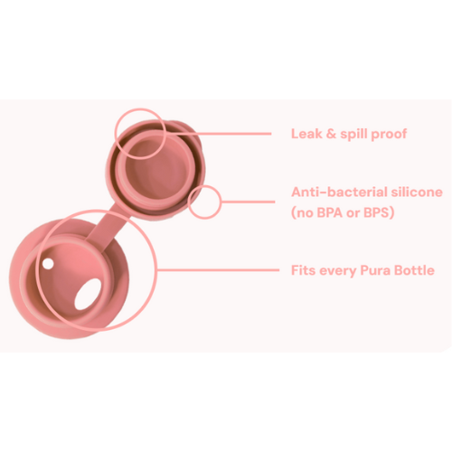 Pura Big Mouth® Sport 850ml Stainless Steel Bottle - Rose