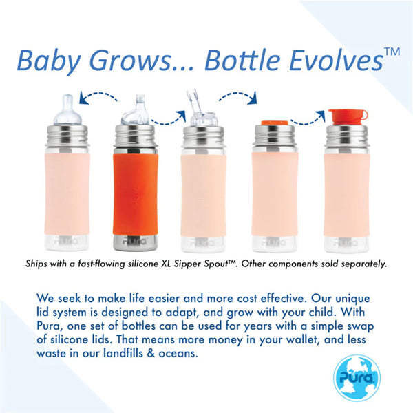 Pura Kiki® 325ml Toddler Sippy Stainless Steel Bottle - Unicorn