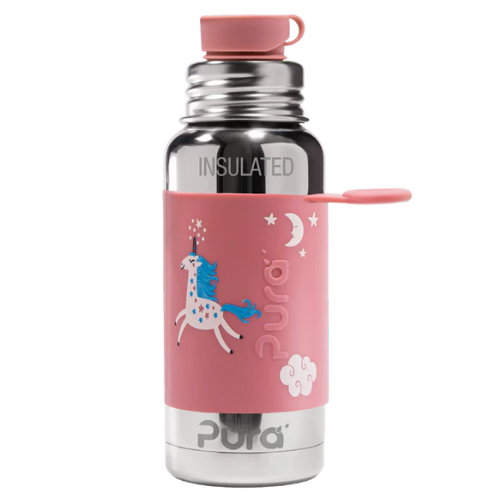 Pura Big Mouth® Sport 475ml Insulated Stainless Steel Bottle - Unicorn
