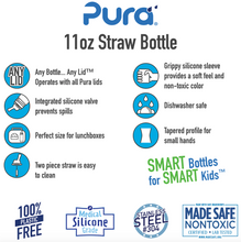 Load image into Gallery viewer, Pura Kiki 325ml Straw Stainless Steel Bottle - Green