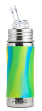 Load image into Gallery viewer, Pura Kiki 325ml Straw Stainless Steel Bottle - Aqua Swirl