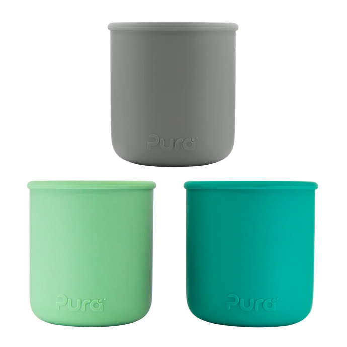 Pura my-my Silicone Trainer Cups Set of 3 - Mint, Moss & Slate