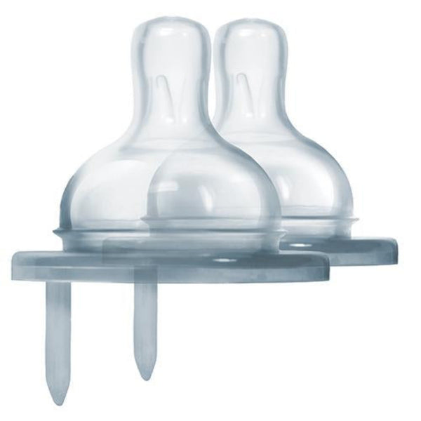Pura Kiki® Natural Vent Silicone Teat - Slow Flow 2PK
