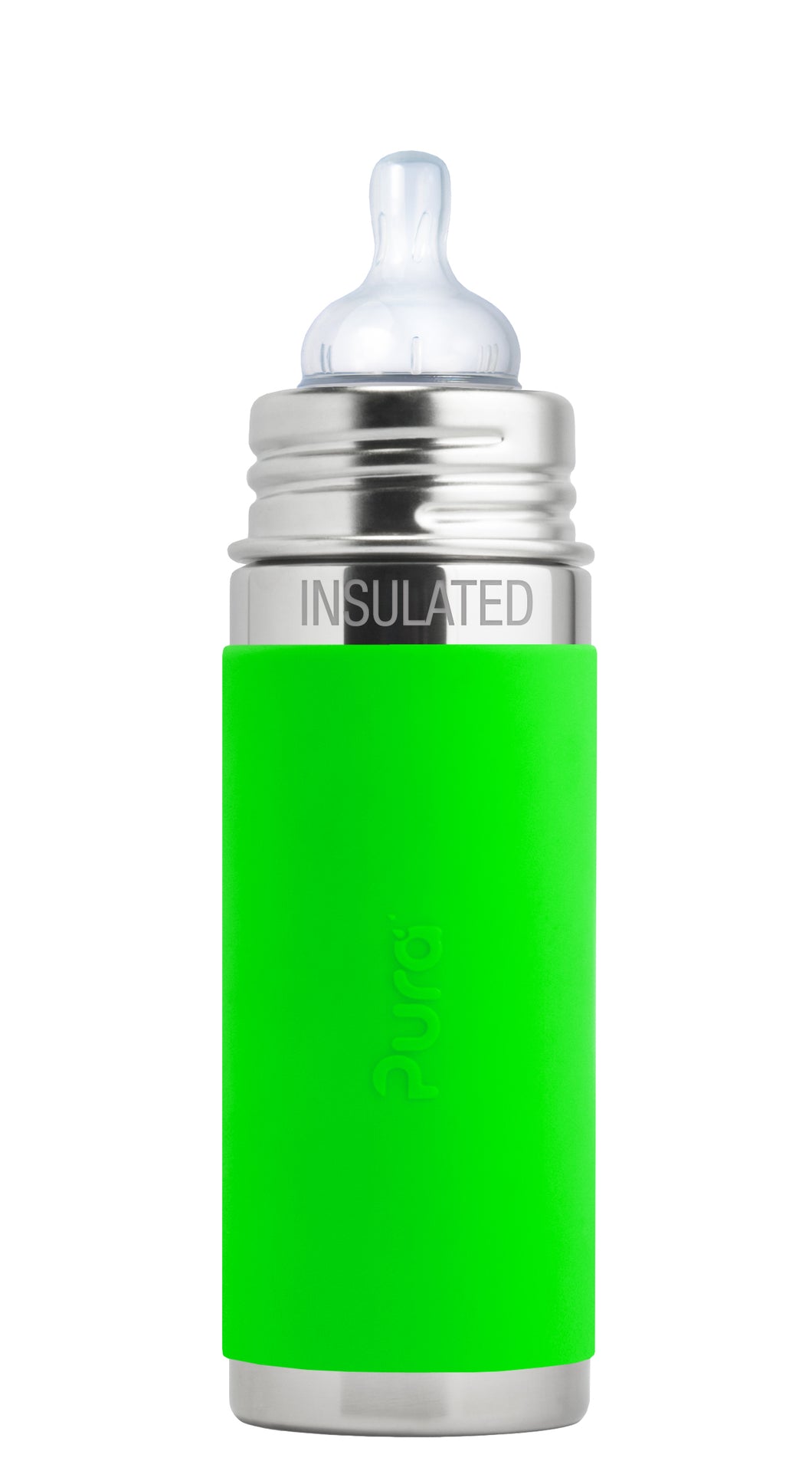 Pura Kiki 260ml Insulated Infant Stainless Steel Bottle - Green
