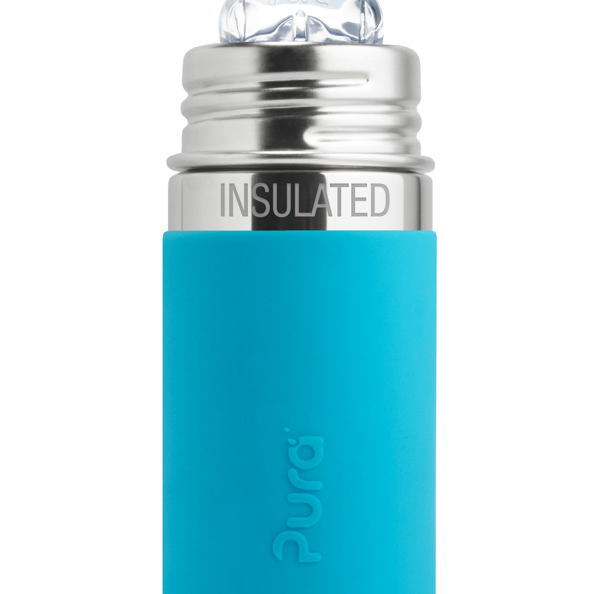 Pura Kiki® 260ml Insulated Toddler Sippy Stainless Steel Bottle - Aqua