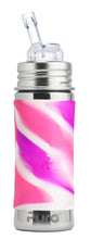 Load image into Gallery viewer, Pura Kiki 325ml Straw Stainless Steel Bottle - Pink Swirl