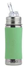 Load image into Gallery viewer, Pura Kiki 325ml Straw Stainless Steel Bottle - Moss