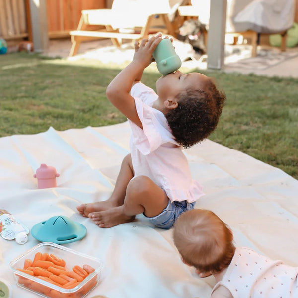 Pura my-my™ Silicone Sippy Cup + Snack Saucer Bundle - Mint