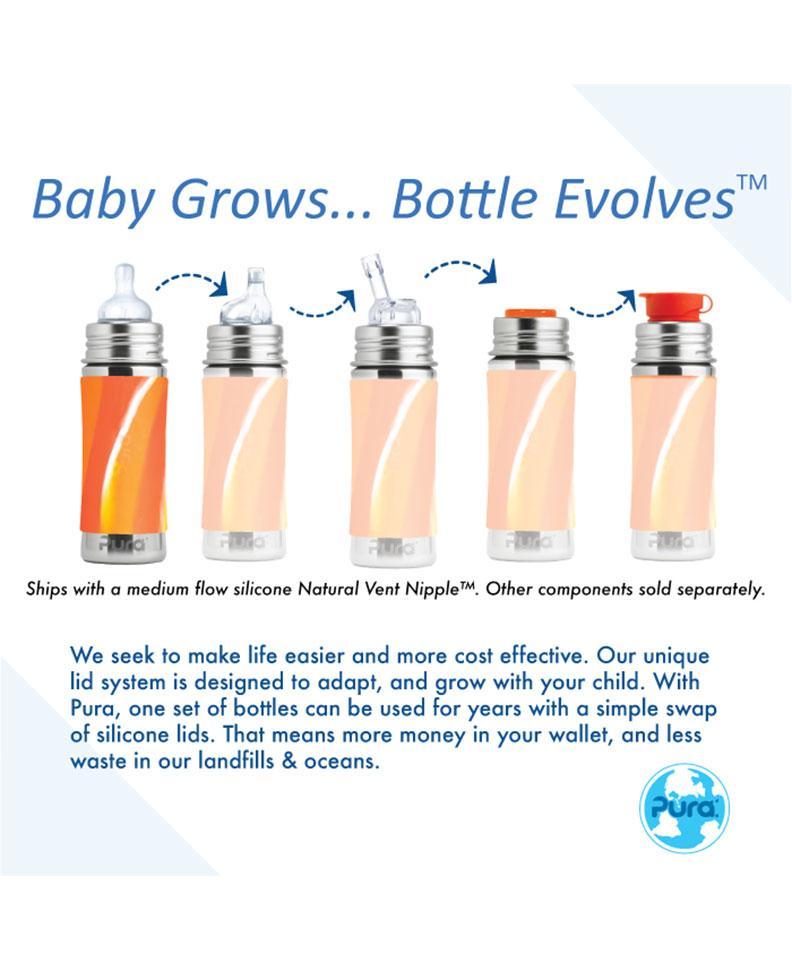 Pura Kiki® 325ml Infant Stainless Steel Bottle - Mint